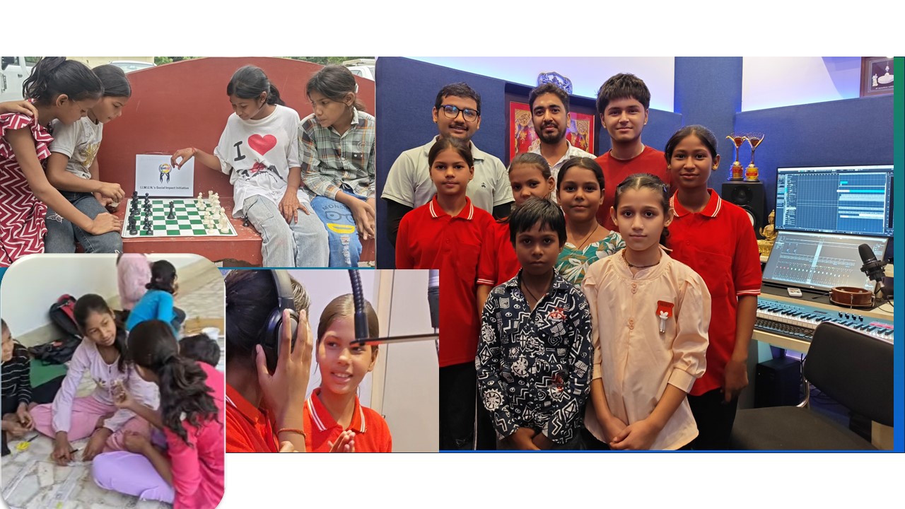 Children participating in a GuruCool Study Zone community event